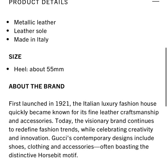 GUCCI Metallic Silver Mallory Slingback NEW. - Picture 4 of 11